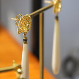 PENDIENTES PEACOCK IVORY