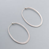 Pendientes Aros Oval Hoop Silver