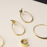 Pendientes middle gold