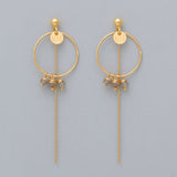 PENDIENTES RONDEL LABRADORITE