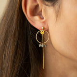 PENDIENTES RONDEL LABRADORITE