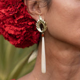 PENDIENTES WILD FEATHER IVORY