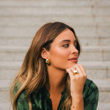 PENDIENTES AMEBA GOLD