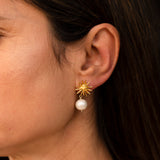 PENDIENTES MINI ECHINUS PEARL SILVER