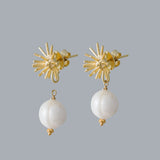 PENDIENTES MINI ECHINUS PEARL GOLD