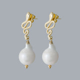 PENDIENTES PEARL SNAKE GOLD
