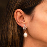 PENDIENTES PEARL SNAKE SILVER