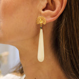 PENDIENTES PEACOCK IVORY