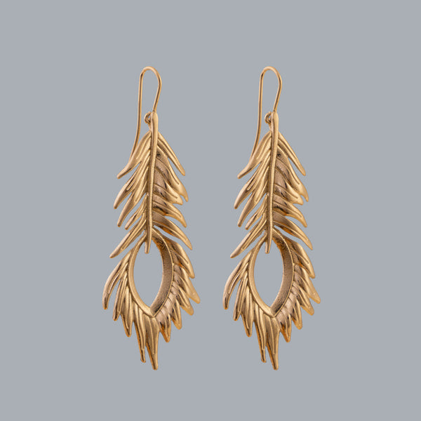 PENDIENTES WILD FEATHER HOOK GOLD