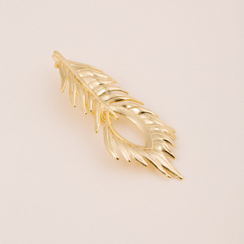BROCHE WILD FEATHER GOLD